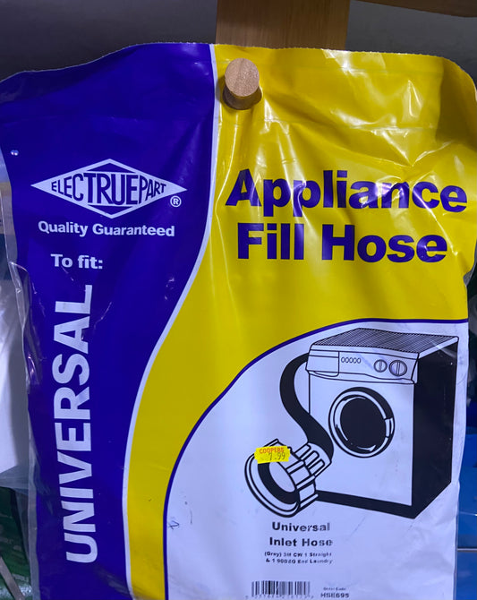 ELECTRUEPART APPLIANCE FILL HOSE UNIVERSAL INLET HOSE 3m