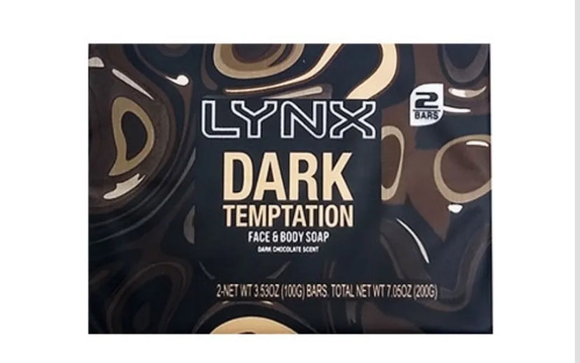 Pain de Savon Visage et Corps Lynx Dark Temptation Lot de 2 x 100g