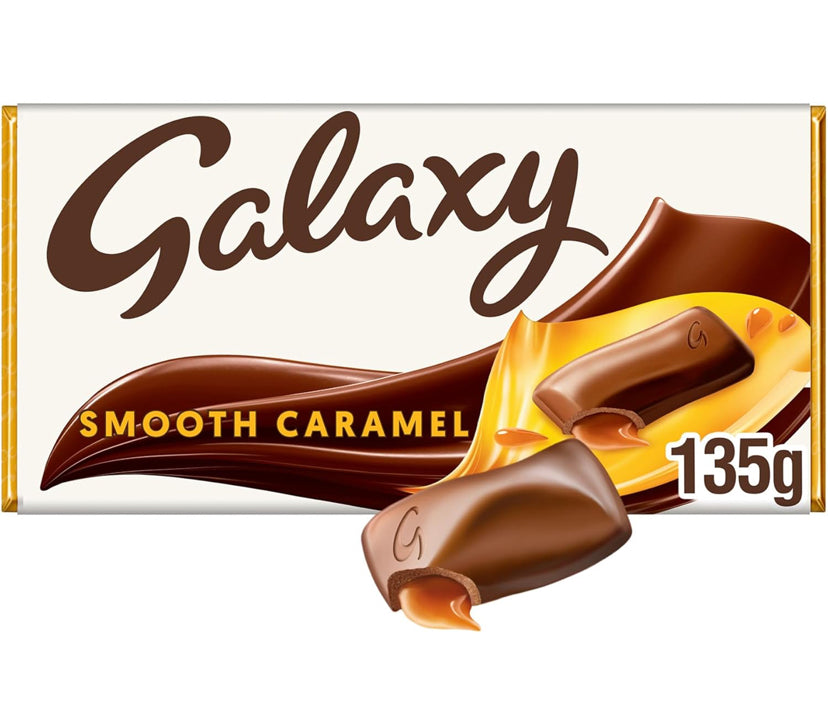 Galaxy Smooth Caramel & Milk Chocolate Block Bar 135g