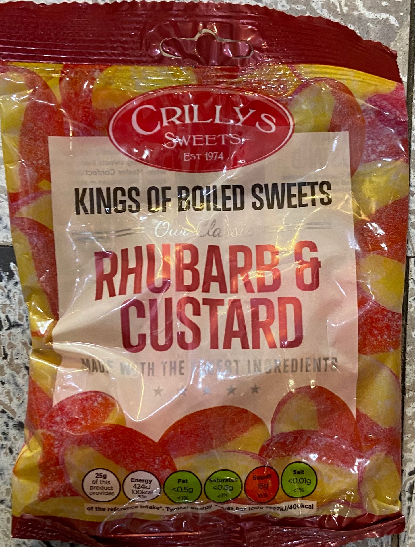 CRILLYS 100G RHUBARBE & CRÈME ANGLAISE