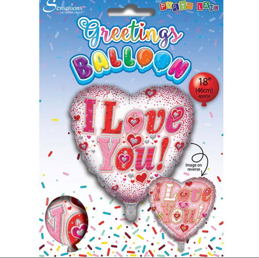 BALLON FEUILLE "JE T'AIME" DE 45 CM