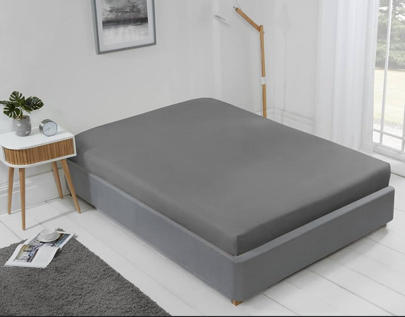 LYLA FITTED SHEET DOUBLE GREY 137/191cm