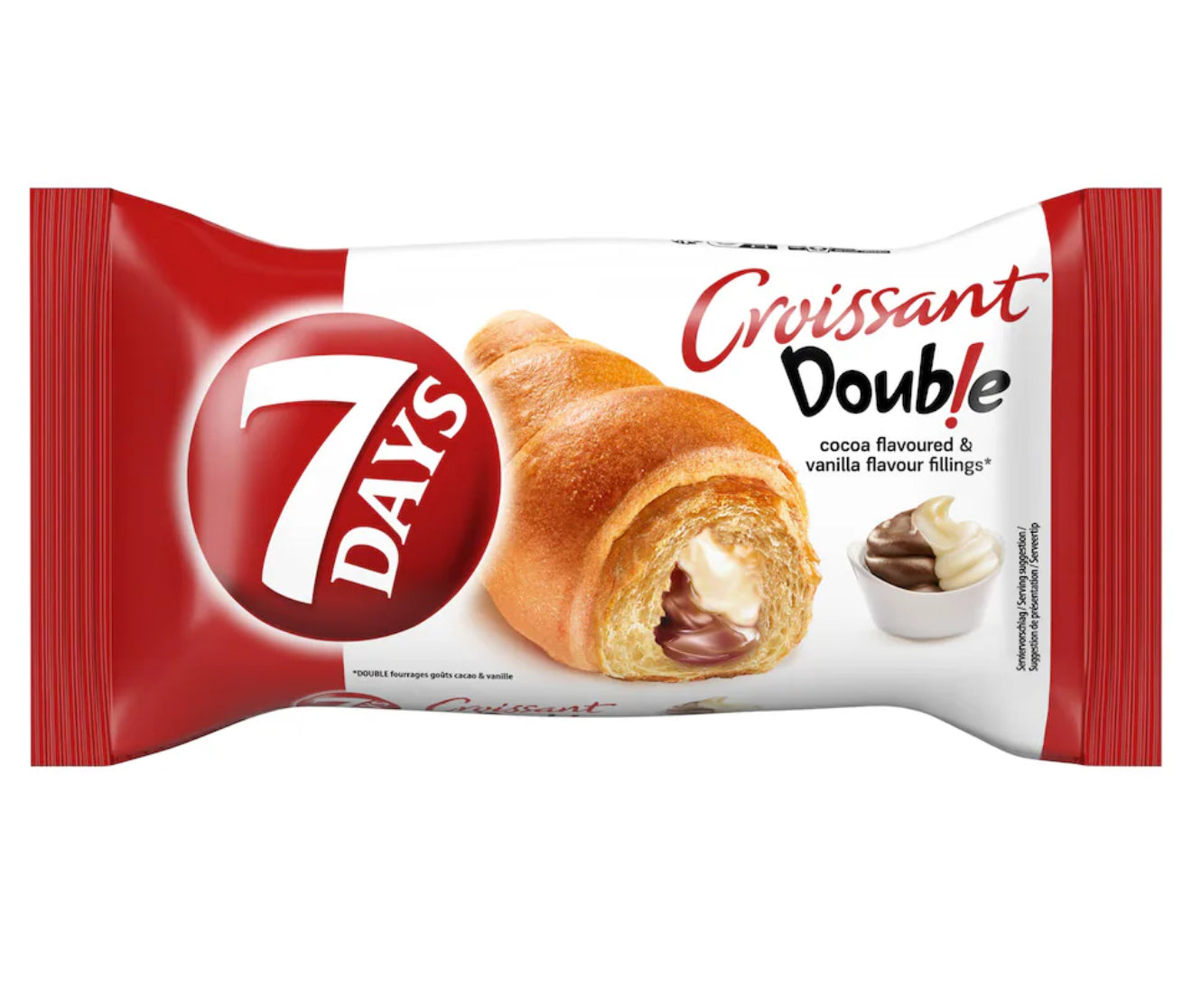 7DAYS CROISSANT DOUBLE MAX COCOA AND VANILLA FILLINGS