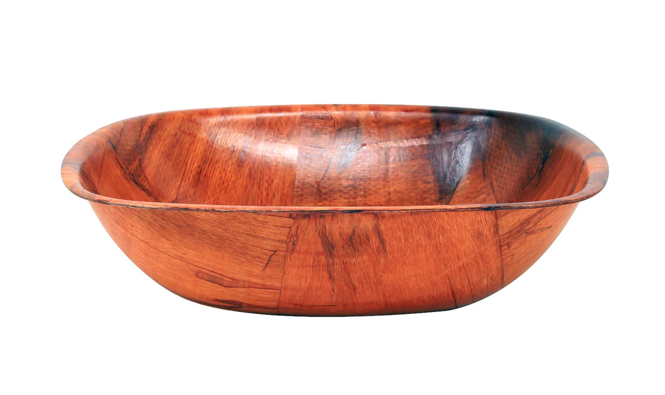 APOLLO 20cm WOVEN WOOD BOWL  SQUARE