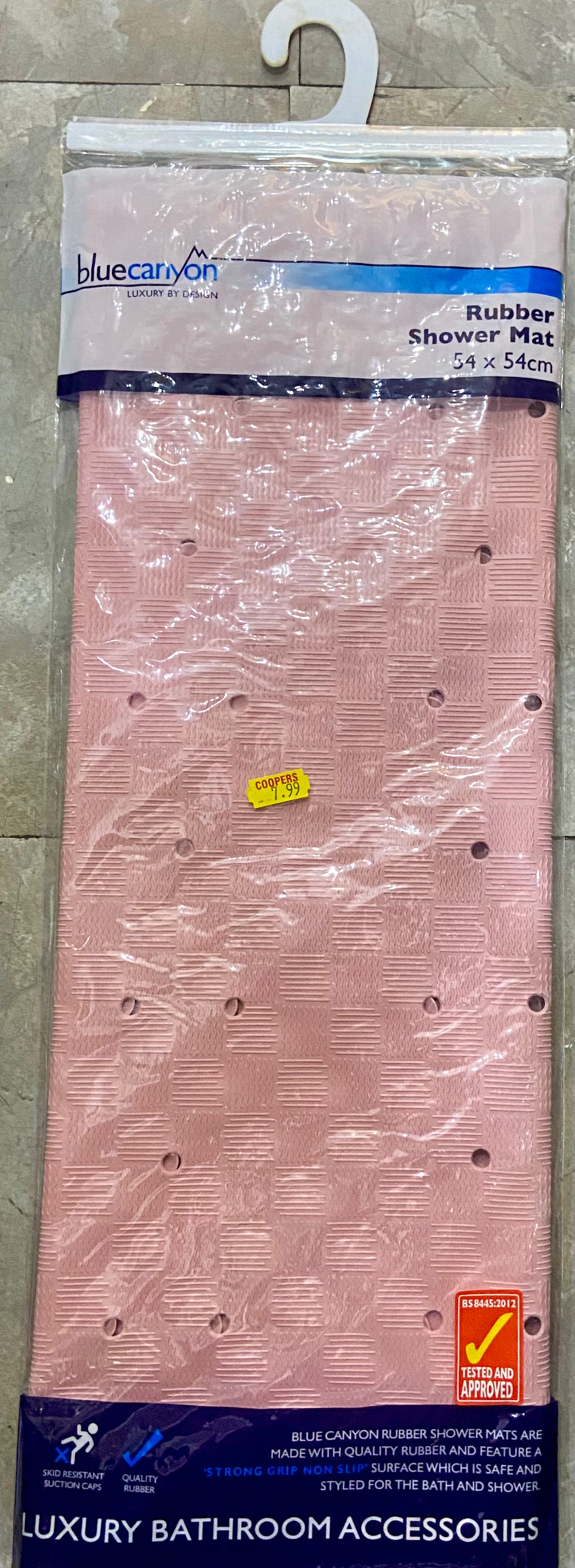 BLUECANYON RUBBER SHOWER MAT 54x54cm