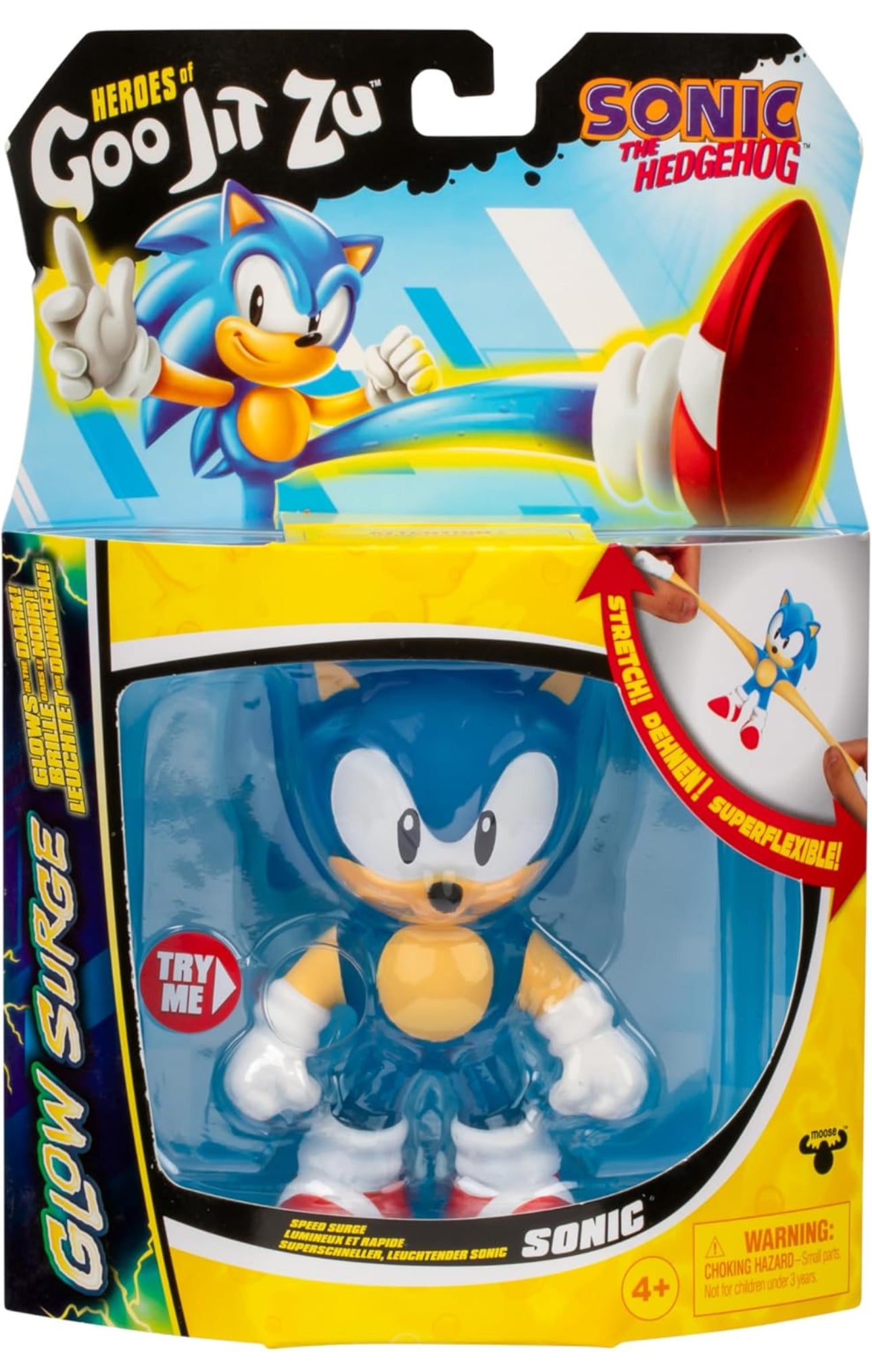 Figurine lumineuse extensible Sonic The Hedgehog Speed Surge Heroes of Goo Jit Zu