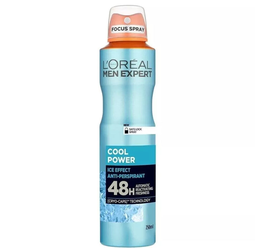 L'Oréal Men Expert Déodorant Anti-Transpirant Cool Power 250 ml