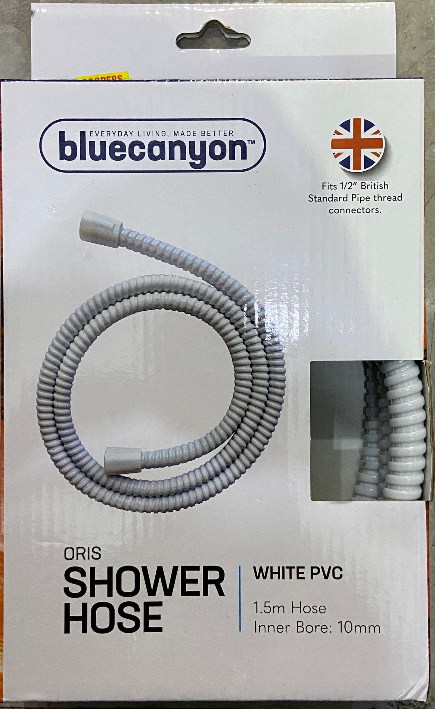 FLEXIBLE DE DOUCHE BLUECANYON PVC BLANC