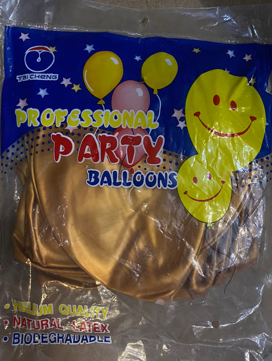 PROFESSIONAL PARTY BALLOONS GOLD