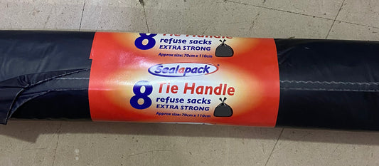 SEALAPACK SACKS 8 TIE HANDLE BLACK BAGS