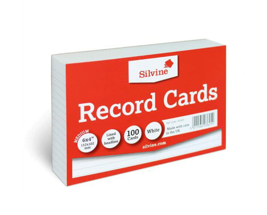 SILVINE 100 RECORD CARDS
