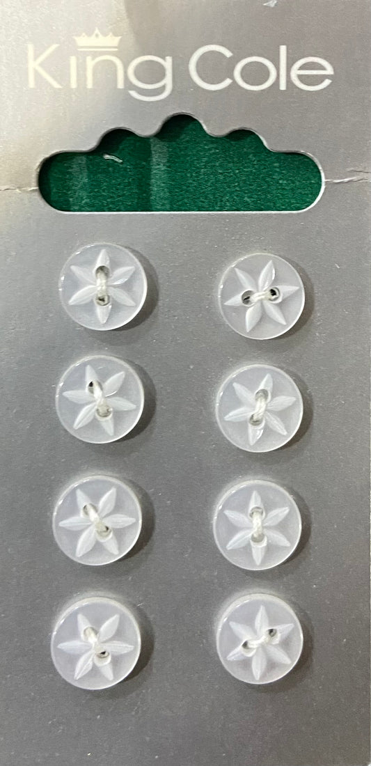 Round flower clear button