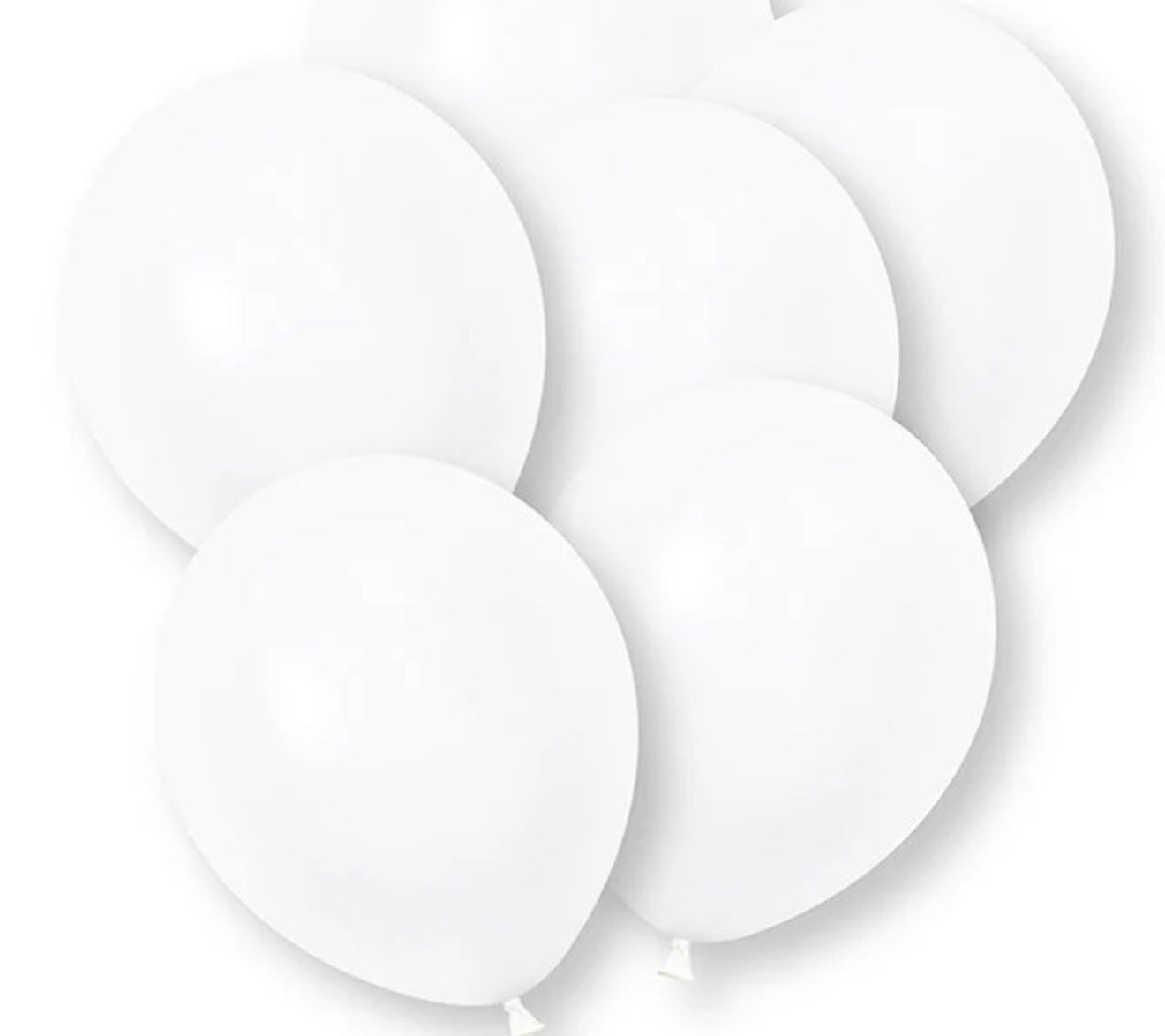 9in UNIQUE IRIDESCENT WHITE PEARLISED LATEX BALLOONS 8pk HELIUM QUALITY