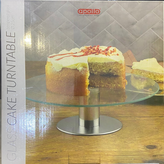 Plateau Tournant en Verre à Gâteau Apollo 25cm