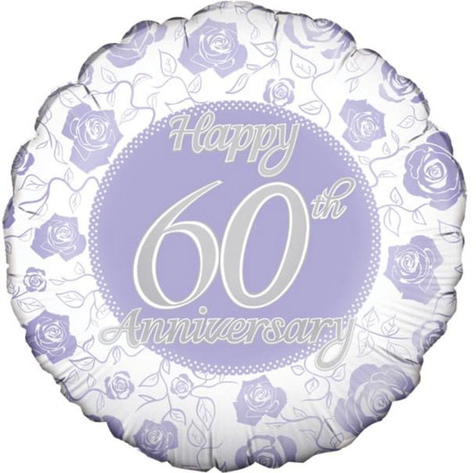 BALLON ALUMINIUM 60 ANS DE MARIAGE 18in