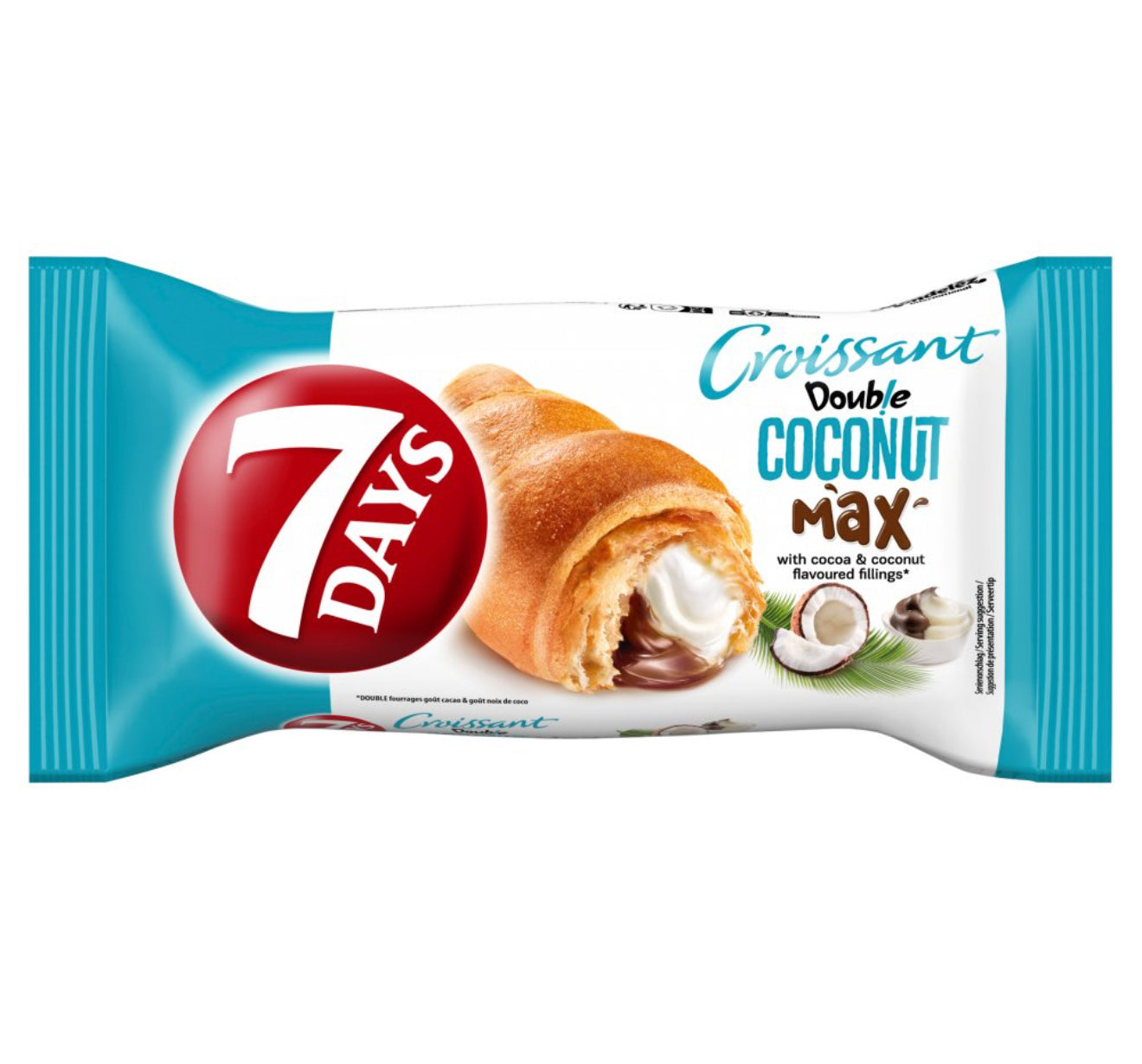 7DAYS CROISSANT DOUBLE MAX COCOA AND COCONUT FILLINGS