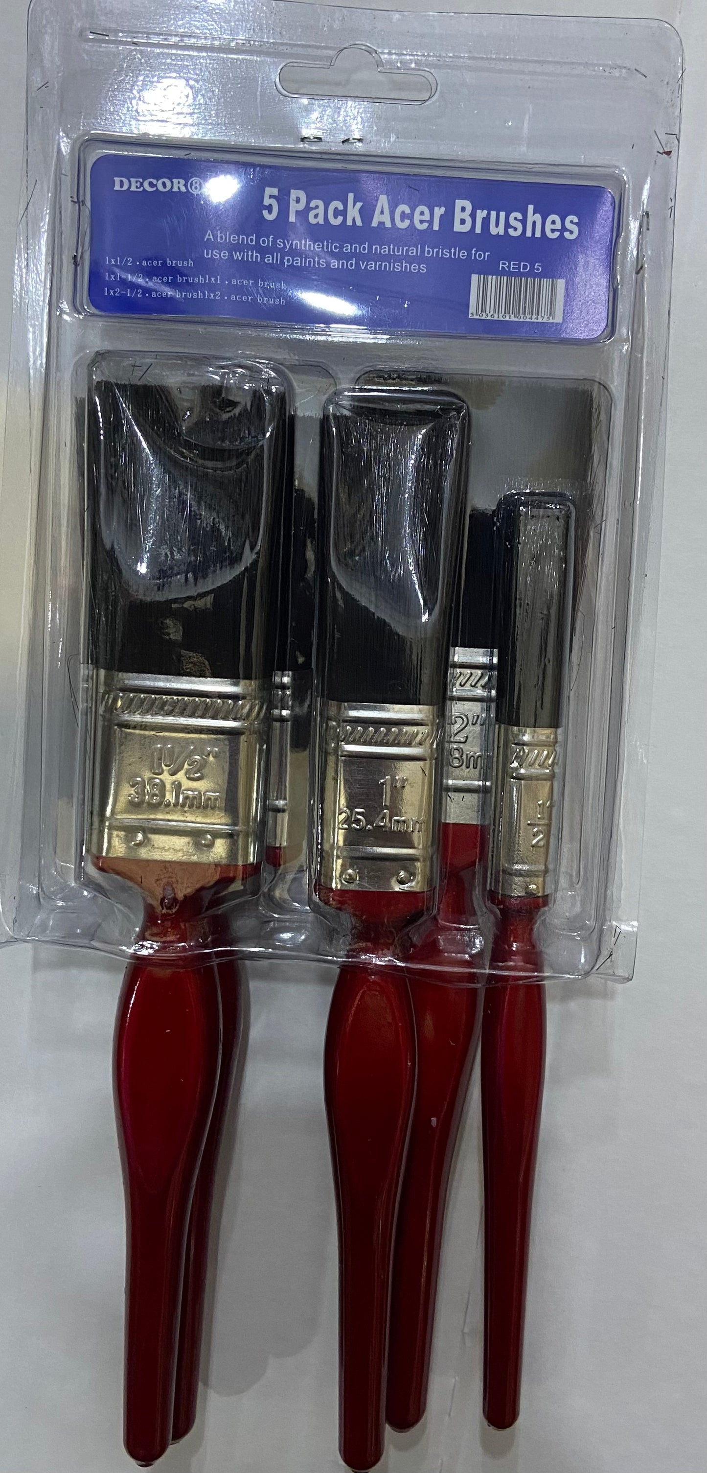 DECOR 5 PACK ACER BRUSHES