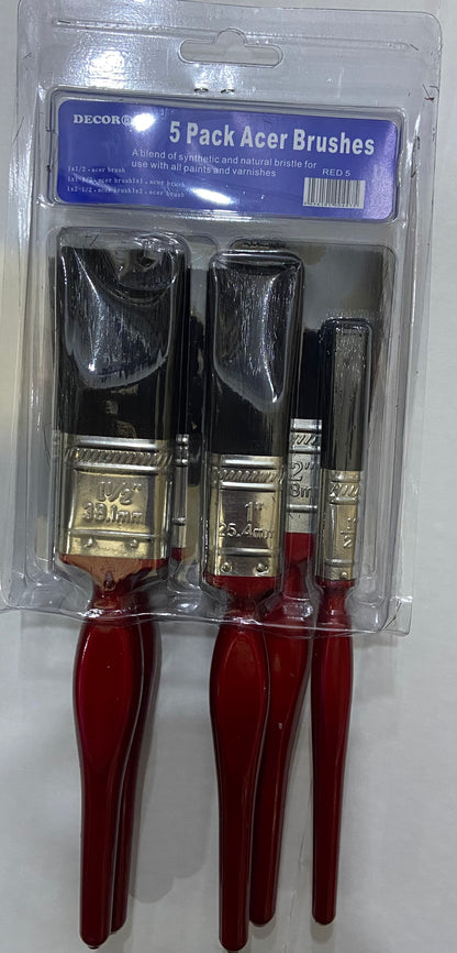 DECOR 5 PACK ACER BRUSHES