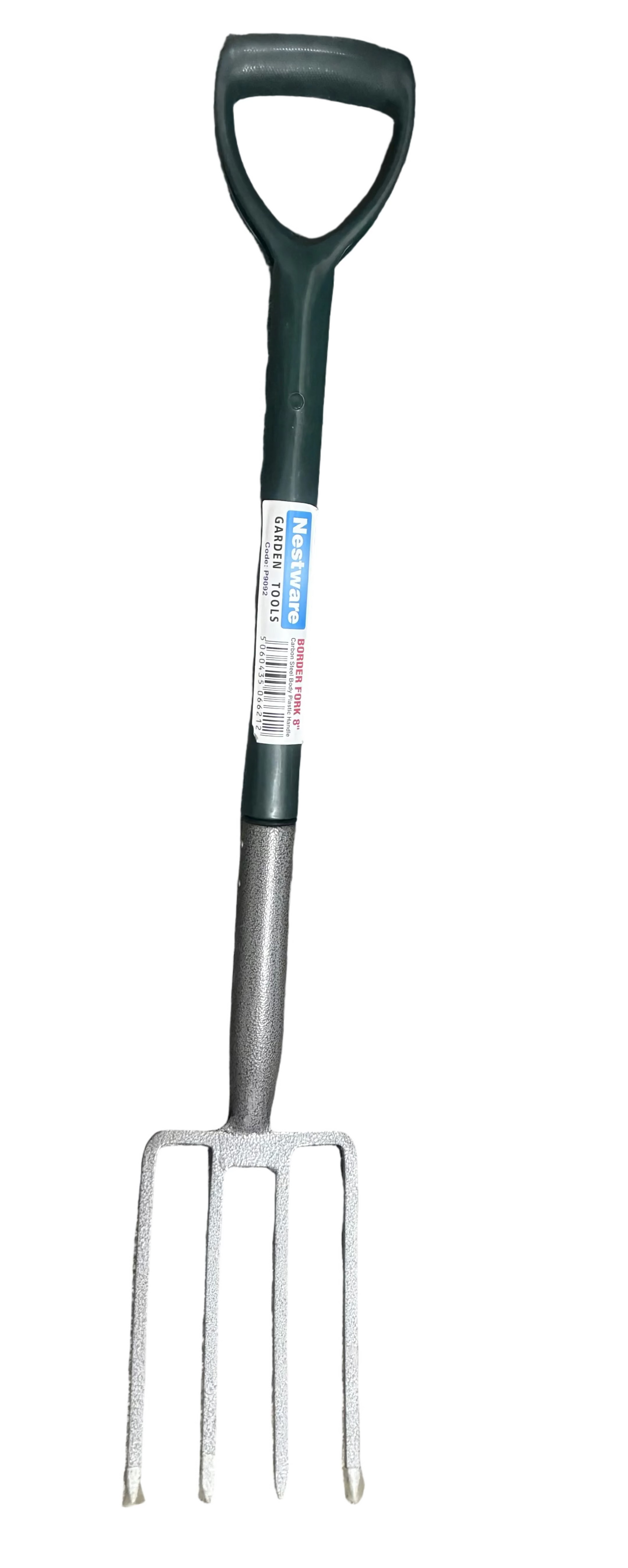 Durable 8" Carbon Steel Border Fork with Plastic Handle