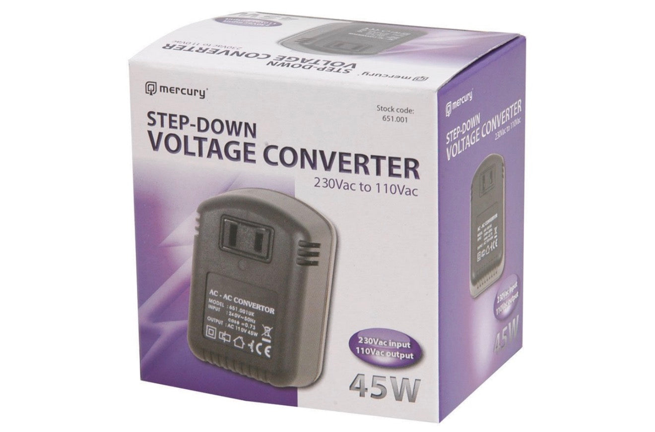 MERCURY STEP-DOWN VOLTAGE CONVERTER 230vac to 110vac