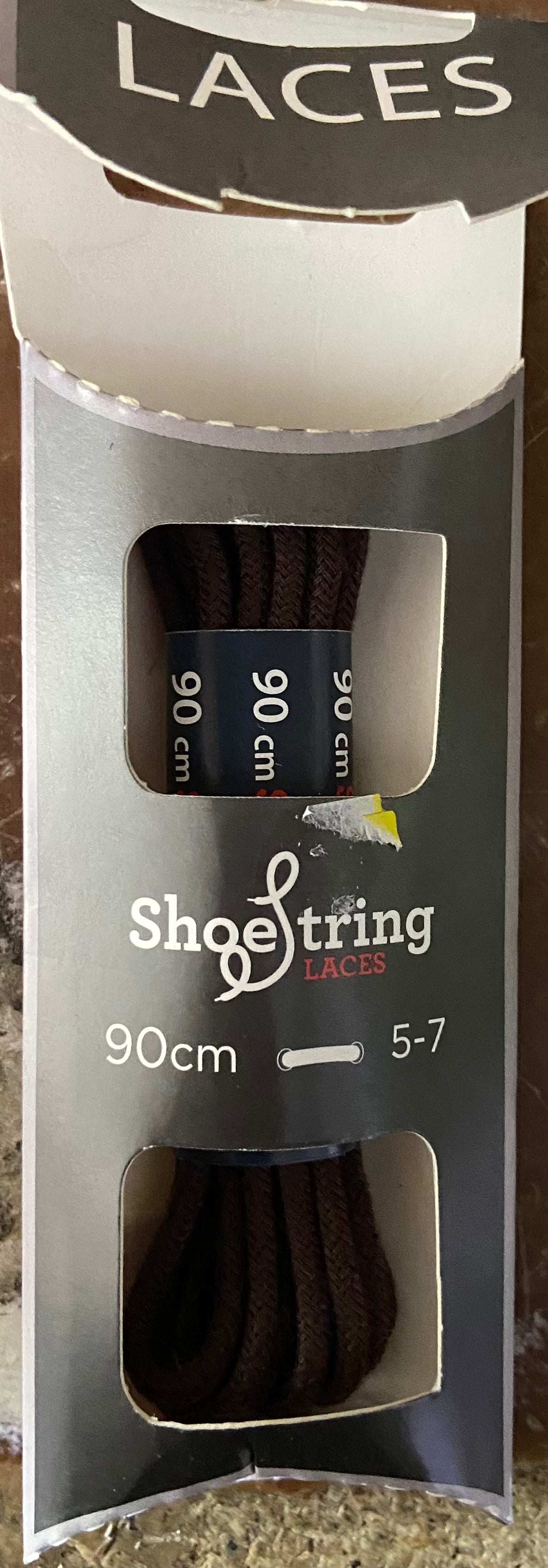 SHOE STRING LACES 90cm BROWN
