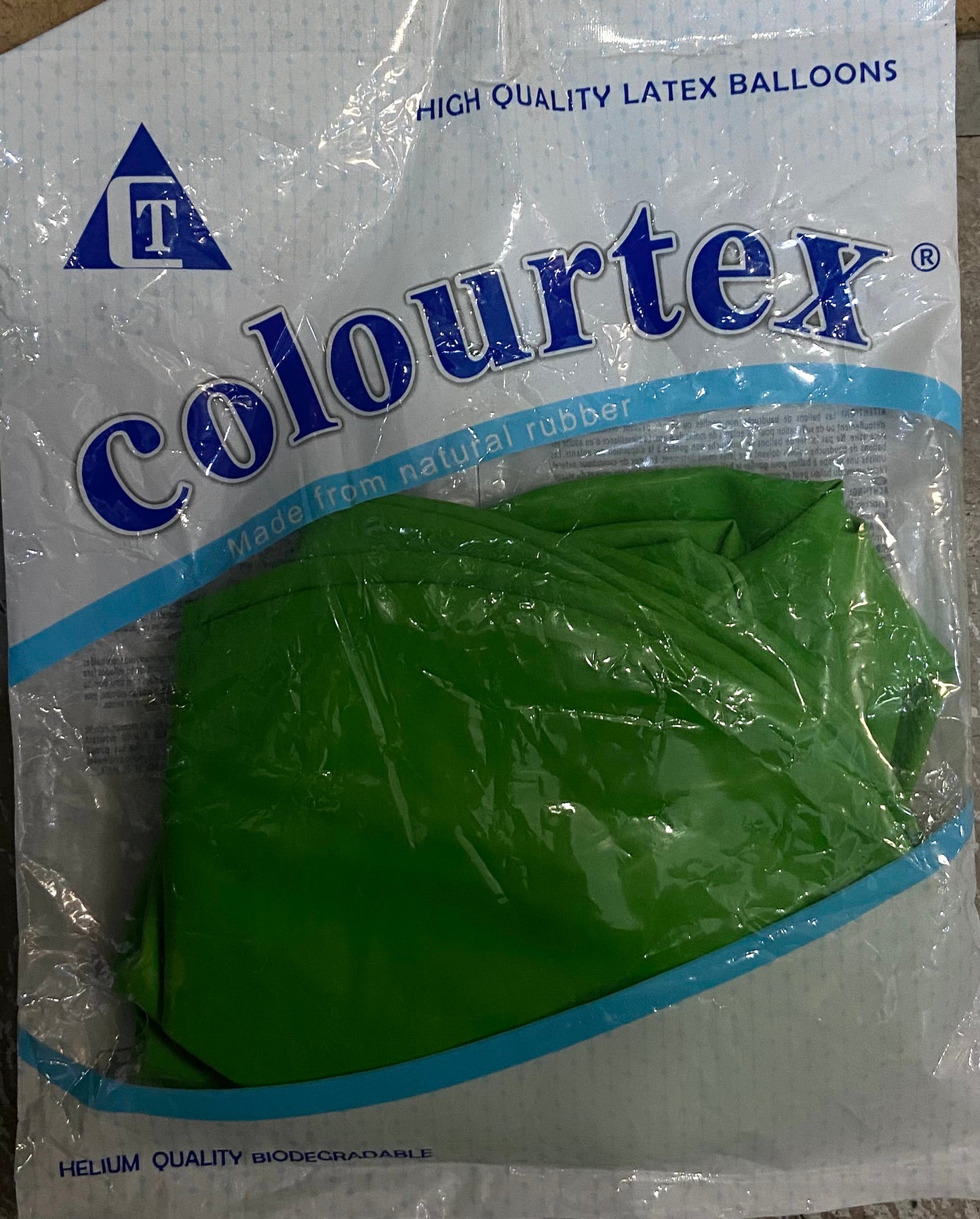 COLOURTEX HIGH QUALITY LATEX BALLOONS LIGHT GREEN