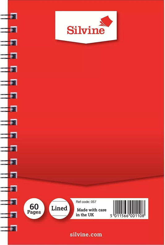 SILVINE WIRE BOUND NOTEBOOKS A6 60 pages