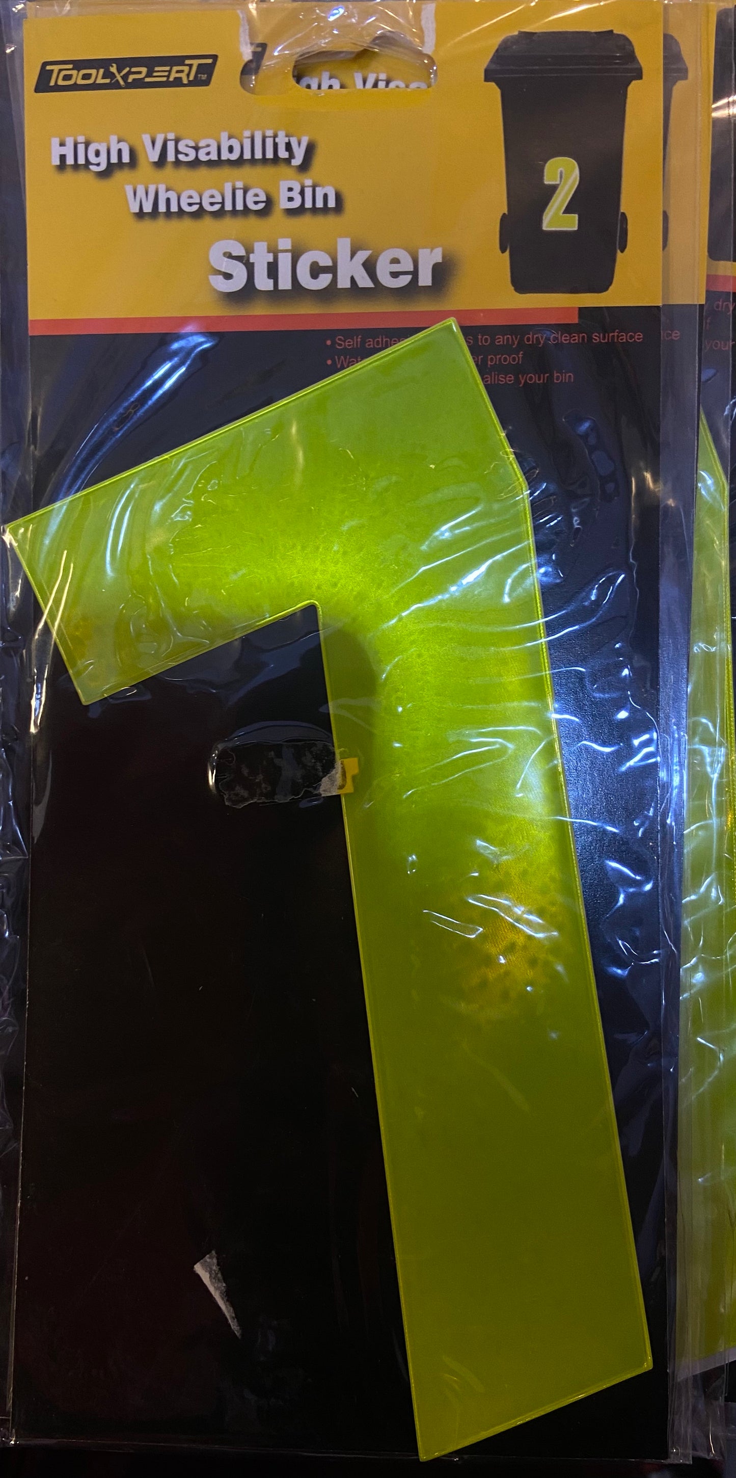 HIGH VISIBILITY WHEELIE BIN STICKER NUMBER 7