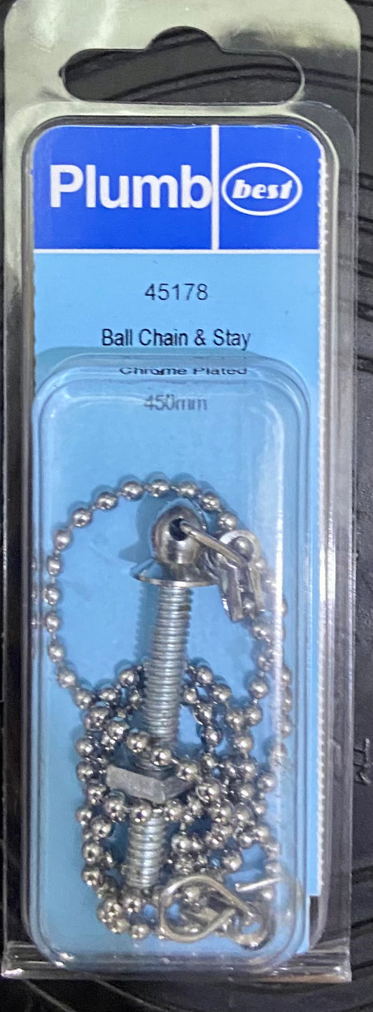 PLUMB BAPL CHAIN & STAY CHROME PLATED 450mm