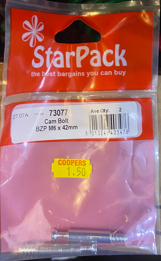 STARPACK VIS CAME BZP M6 x 42mm