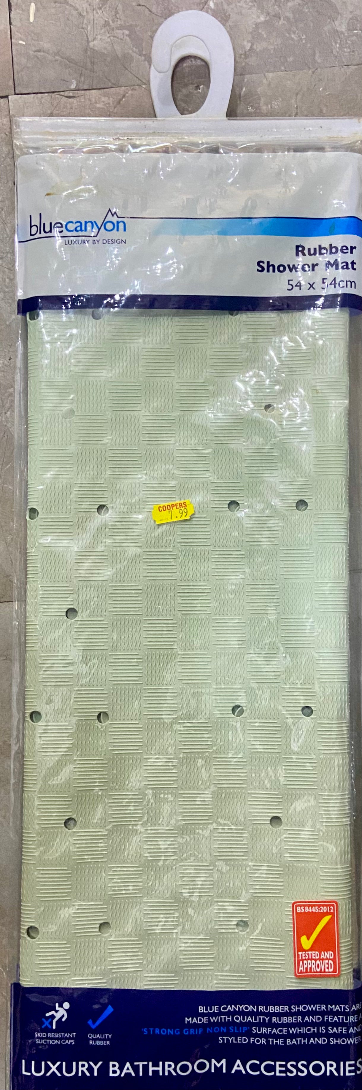 BLUECANYON RUBBER SHOWER MAT 54x54cm
