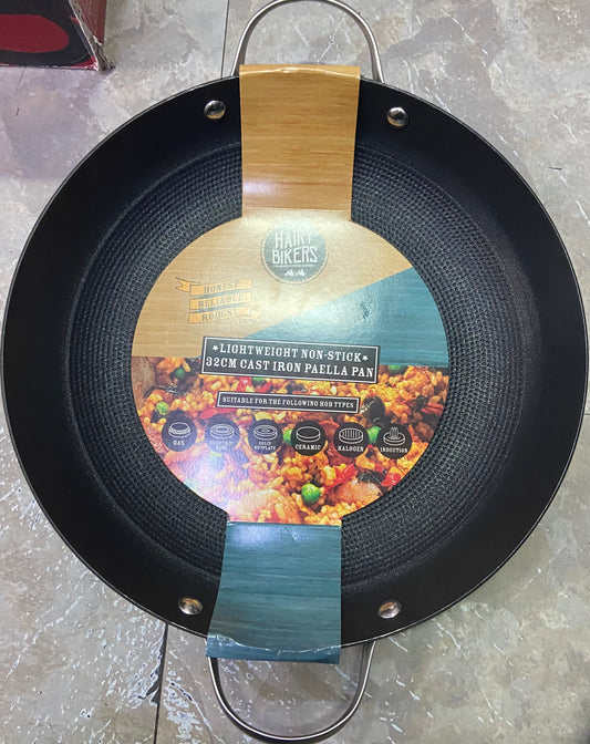 POÊLE À PAELLA ANTIADHÉSIVE EN FONTE 32CM