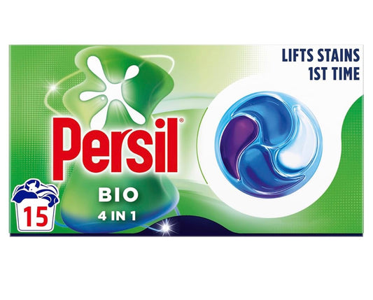 PERSIL BIO 4 in 1 LAUNDRY WASHING DETERGENT CAPSULES 15W 204g