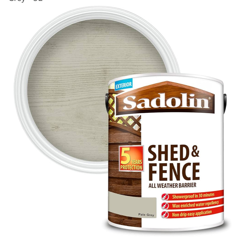 SADOLIN BOIS ET CLÔTURES GRIS CLAIR EXTÉRIEUR 5L