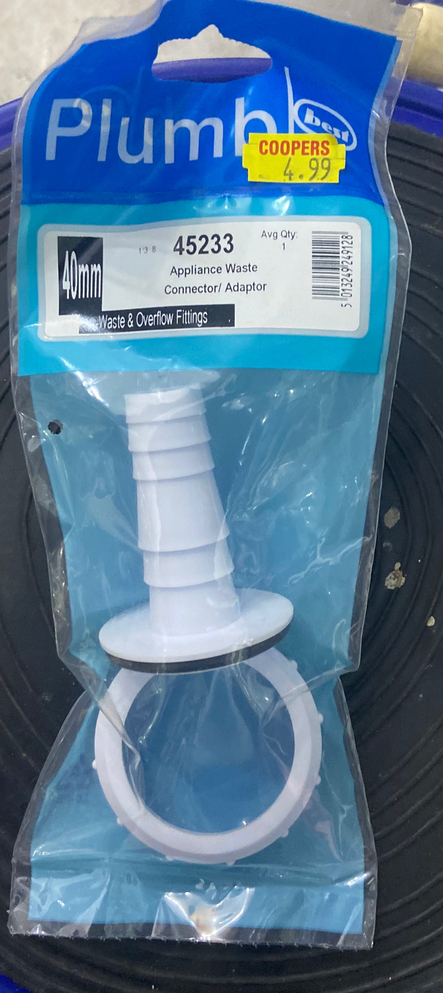 PLUMB 40mm APPLIANCE WASTE CONNECTOR/ ADAPTOR