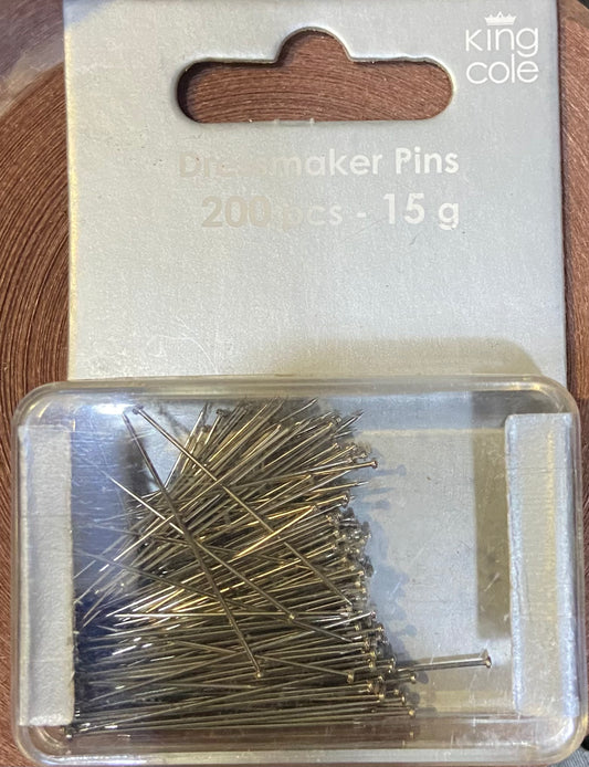 KING COLE DRESSMAKER PINS 200 pcs 15g
