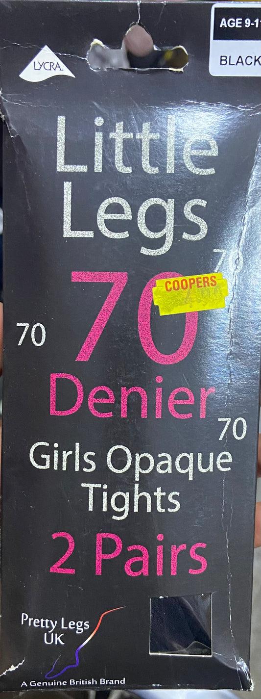 COLLANT OPAQUE FILLE NOIR 9-11 ANS