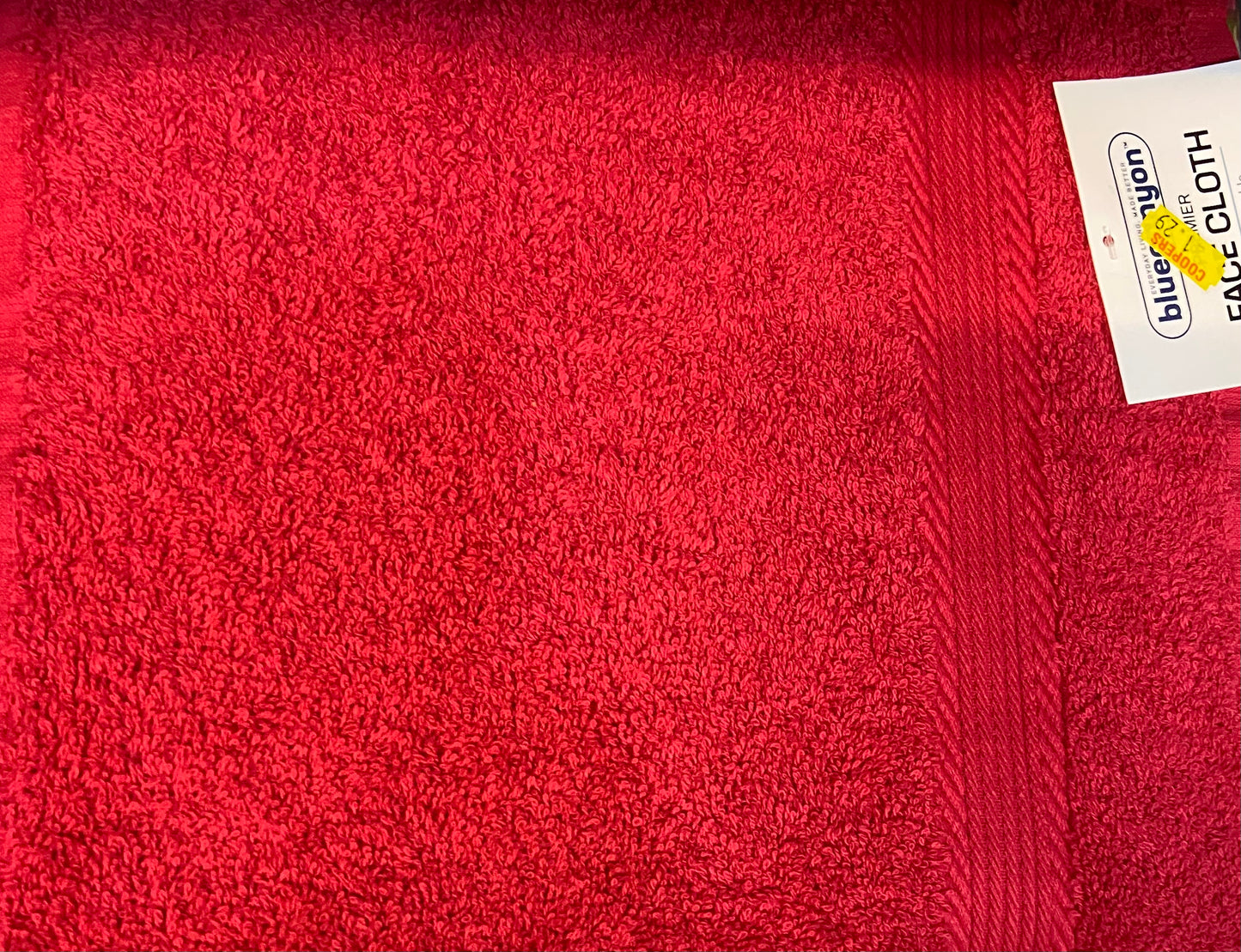 BLUECANYON GANT DE TOILETTE ROUGE FONCÉ