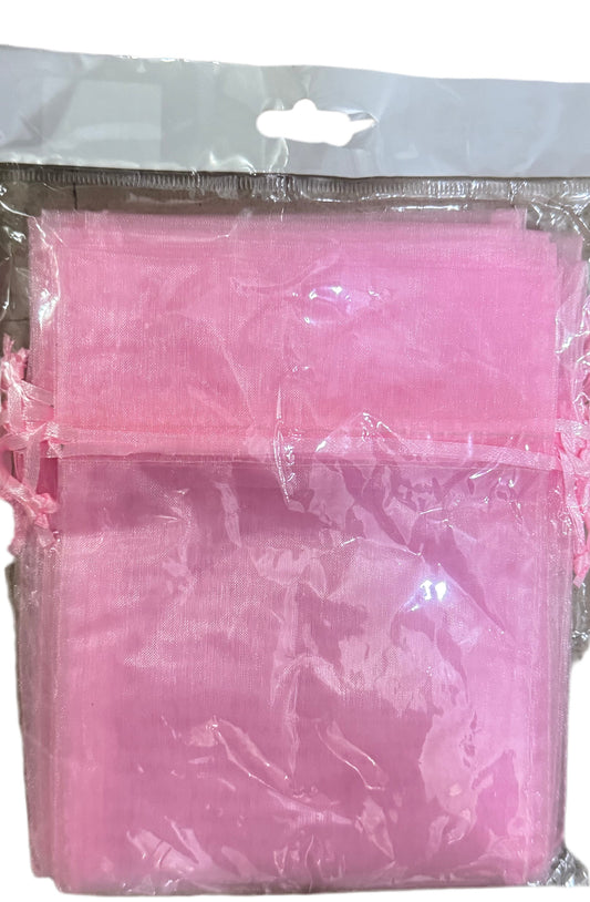 ORGANZA FAVOUR BAGS PINK