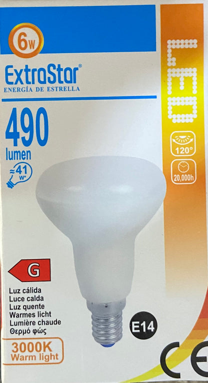 ExtraStar 6W LED Bulb R50 E14,WarmWhite 3000K