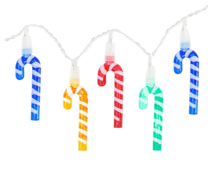 Battery Operated 20 Mini LED Candy Cane Christmas String Lights 78260 Indoor