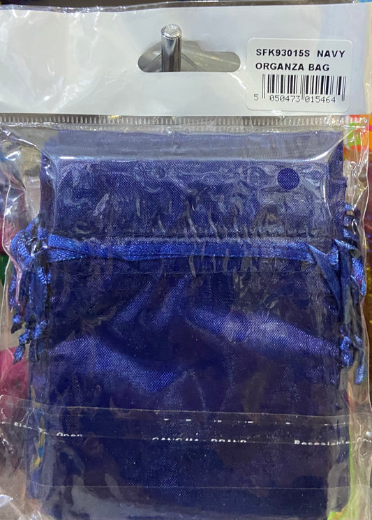 SACHET EN ORGANZA BLEU MARINE