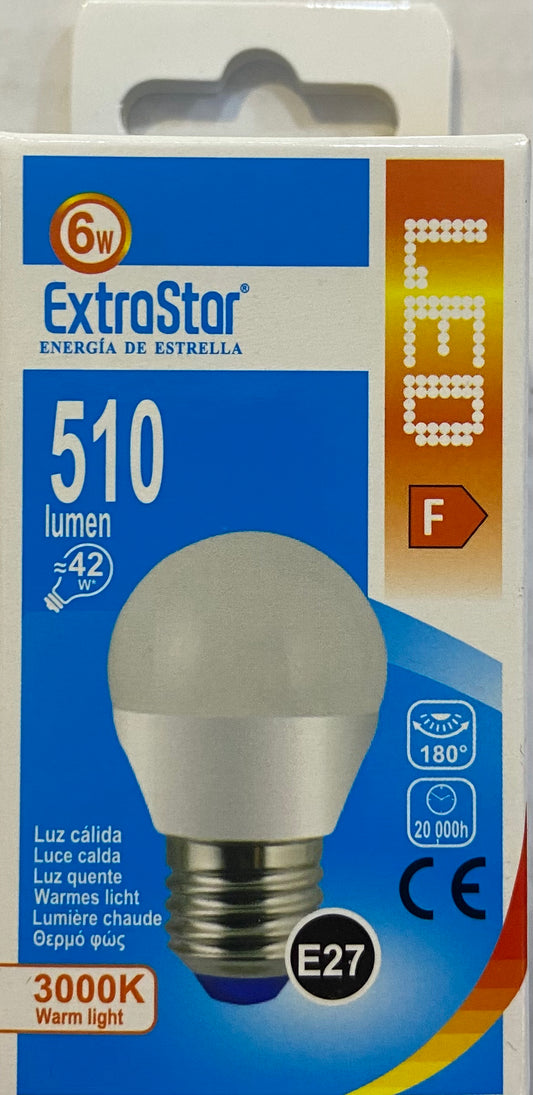 AMPOULE LED EXTRA STAR E27 LUMIÈRE CHAUDE 42w