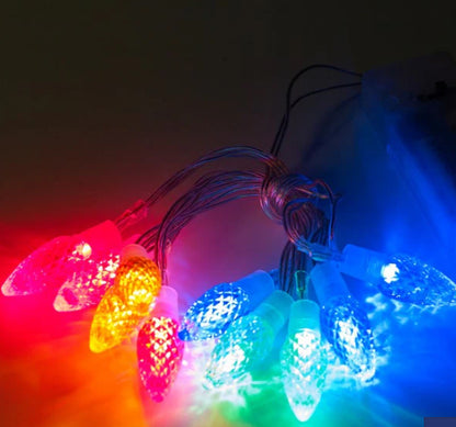 GUIRLANDE DE 10 CÔNES LUMINEUX DE NOËL À LED BIJOUX pour usage intérieur