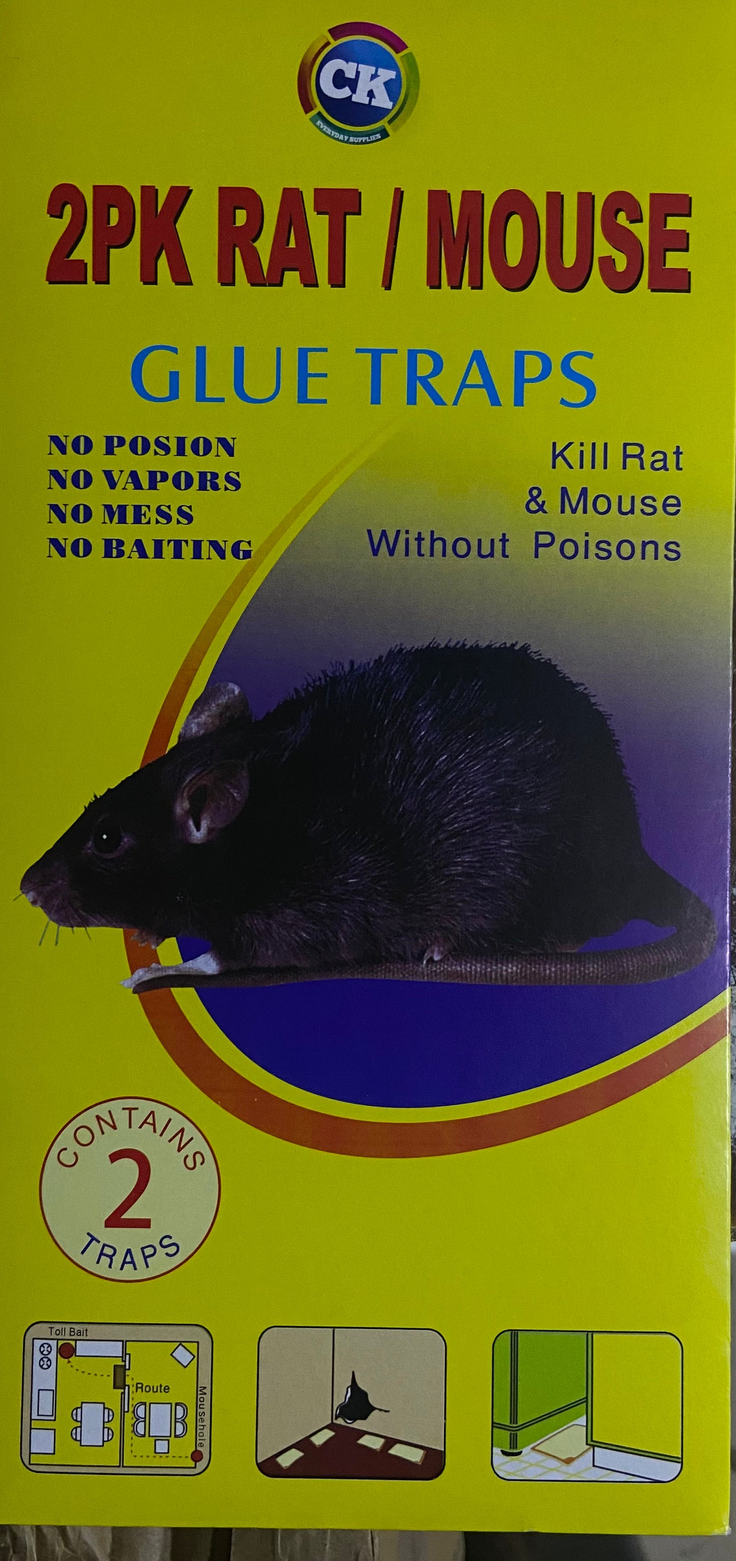 2pk RAT/MOUSE GLUE TRAP