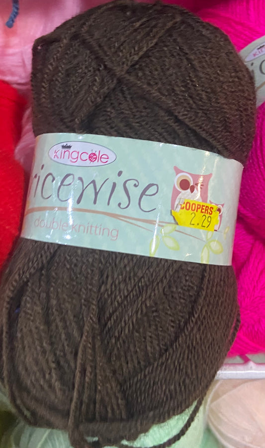 King Cole Pricewise  Chocolate Brown 100g