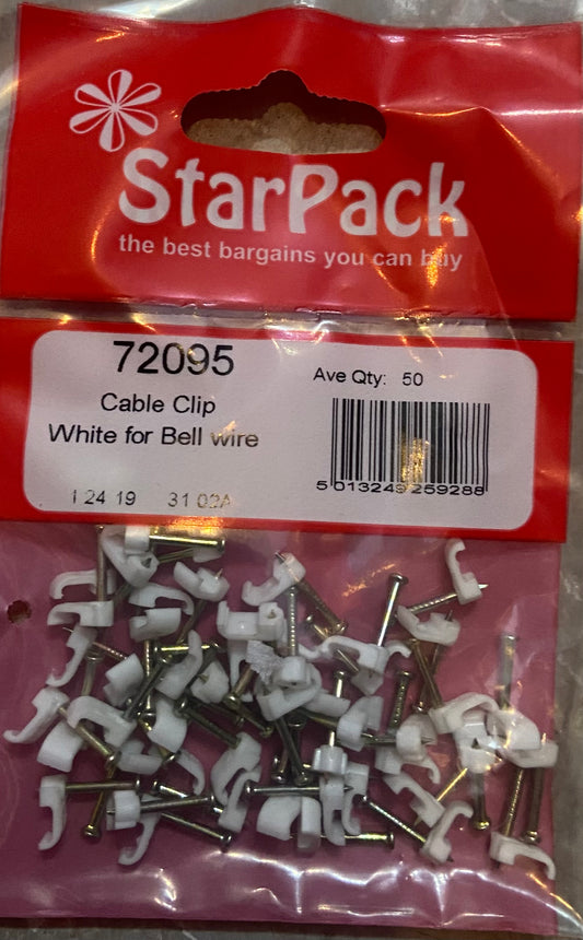STARPACK CABLE CLIP WHITE