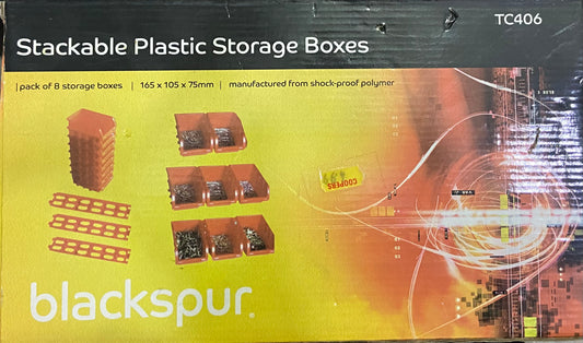 Boîtes de rangement en plastique empilables BLACKSPUR