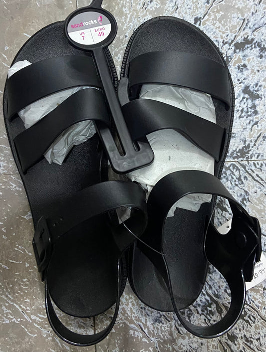 LADIES STRAPPY SANDAL (BLACK) 40/7