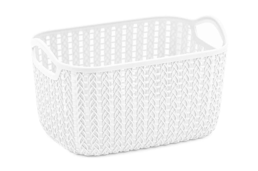 Lace Storage Basket 4L White